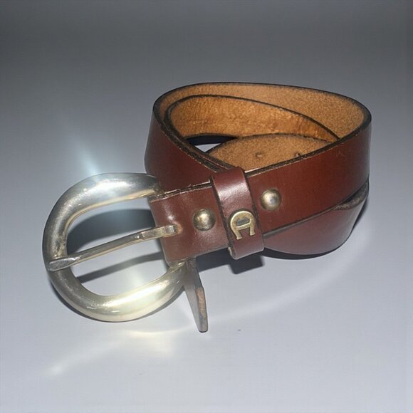 VTG Etienne Aigner Oxblood Red Leather Shoulder Bag & Belt Set 70s-80s Germany - Picture 11 of 13